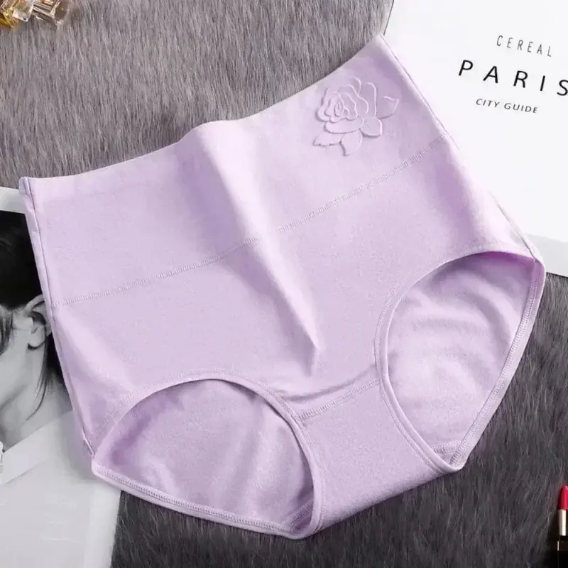 Female Sexy Lingeries High Waist Cotton Panties Women Body Slimming Underpants Solid Briefs Girls Breathable Underwear