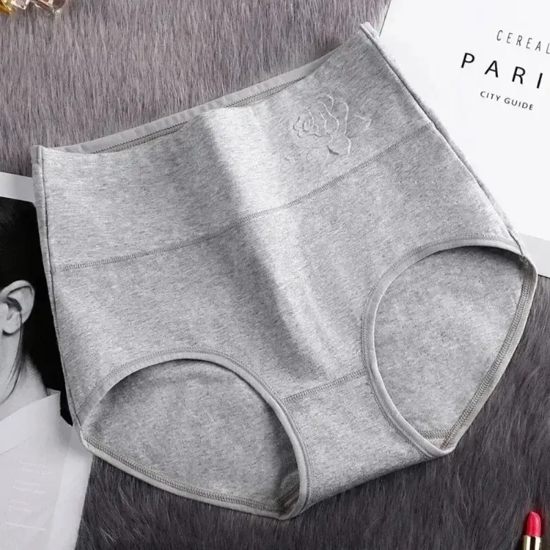 Female Sexy Lingeries High Waist Cotton Panties Women Body Slimming Underpants Solid Briefs Girls Breathable Underwear