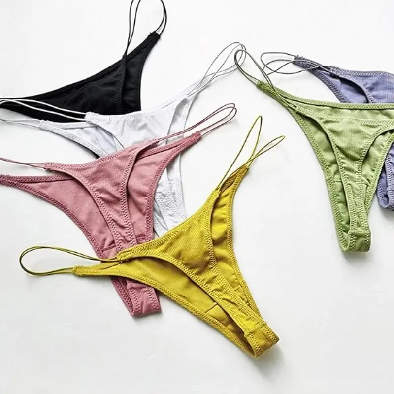 Sexy Lingerie Women G String Letter Rhinestone Bikini Panties Thong Comfort Fitness Lady Panty