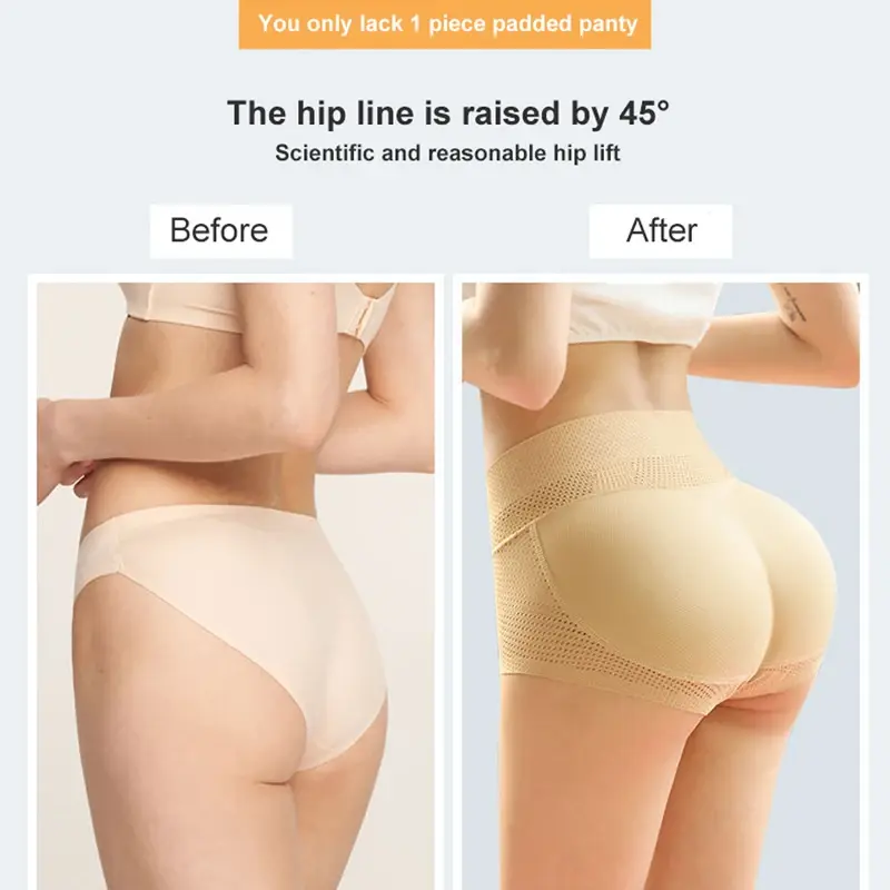 Women Padded Push Up Panties Butt Lifter Shaper Fake Ass Buttocks Hip Pads Invisible Control Panties Briefs Underwear Lingerie