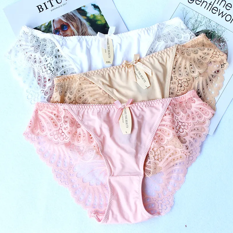 Sexy Panties Seamless Women Breathable Women's Briefs Female Soft Lace Underwear Lady  Lingerie Plus Size Underpants