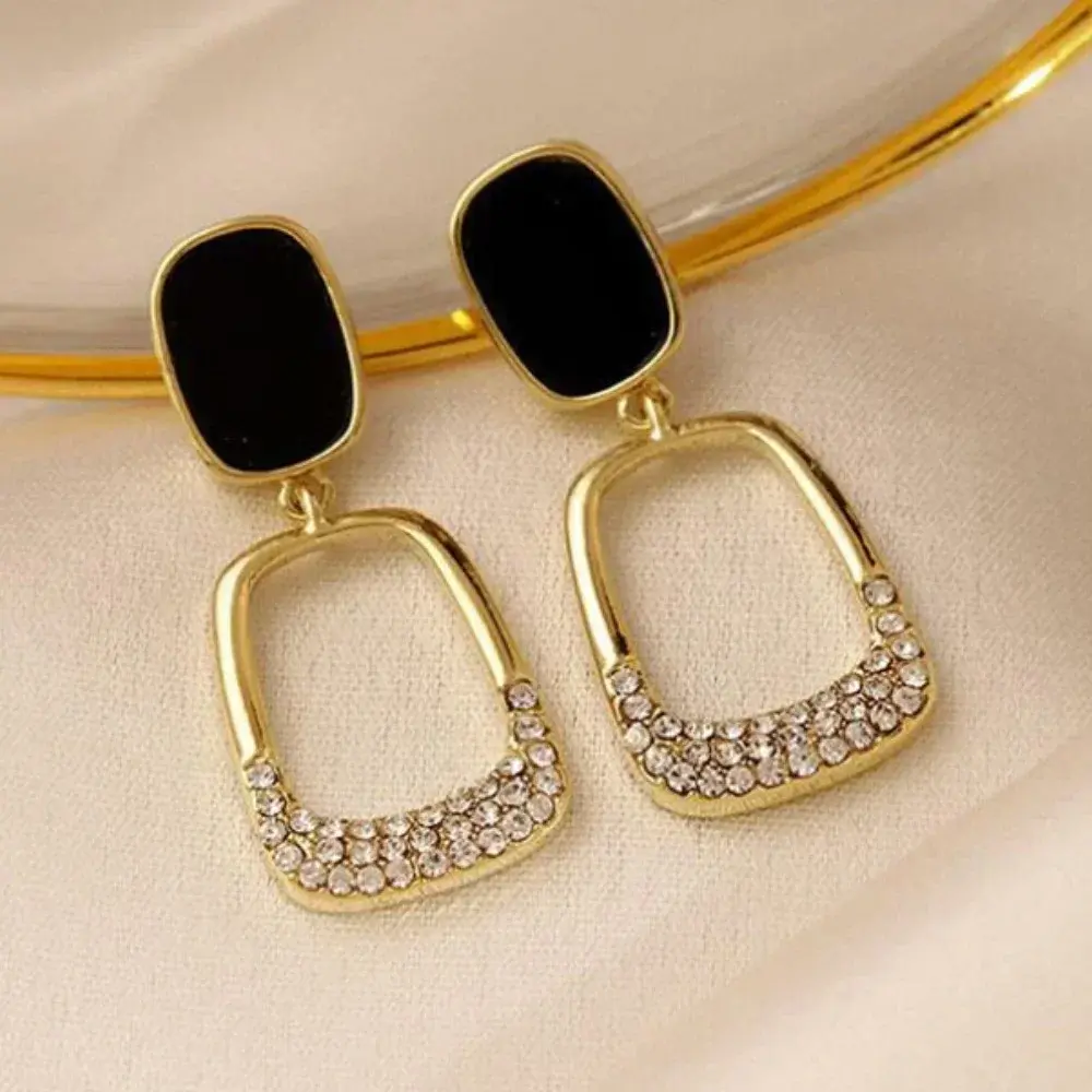 Irregular Geometric Square Dangle Earrings Fashion Rhinestones Earrings for Women Korean Style Jewelry Aretes De Mujer
