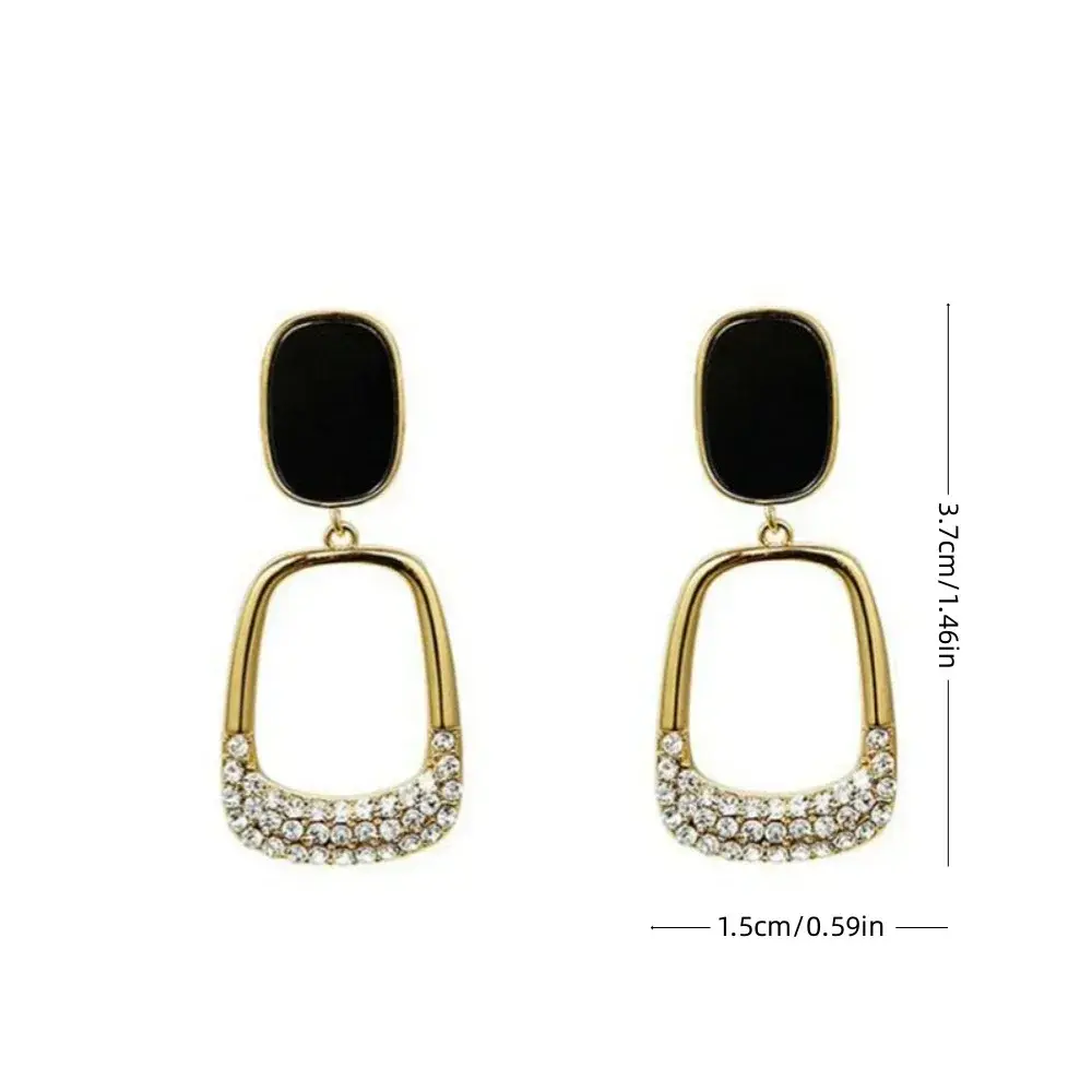 Irregular Geometric Square Dangle Earrings Fashion Rhinestones Earrings for Women Korean Style Jewelry Aretes De Mujer