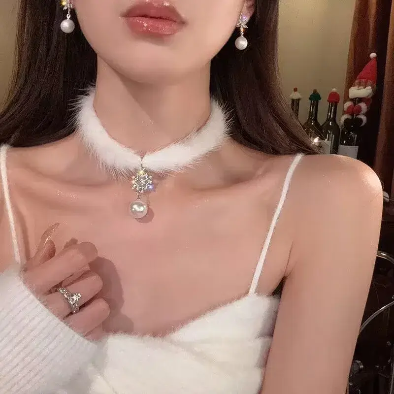 Cute Lace Collar Lolita Handmade Women Crew Necklace Chain Female Vintage Gothic Choker Necklace Girls Jewelry Accessories