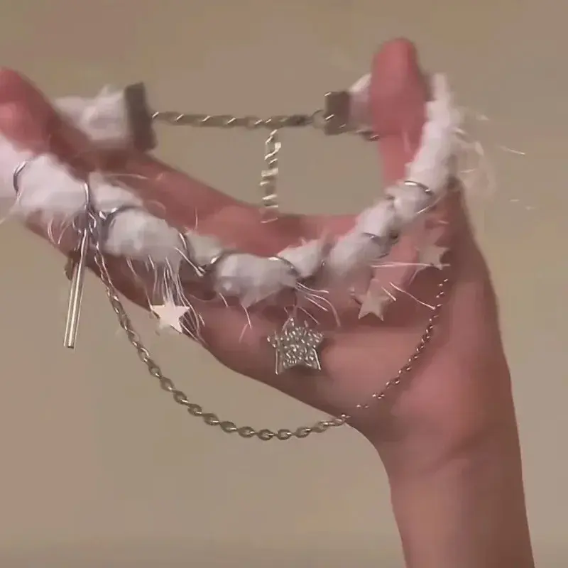 Cute Lace Collar Lolita Handmade Women Crew Necklace Chain Female Vintage Gothic Choker Necklace Girls Jewelry Accessories