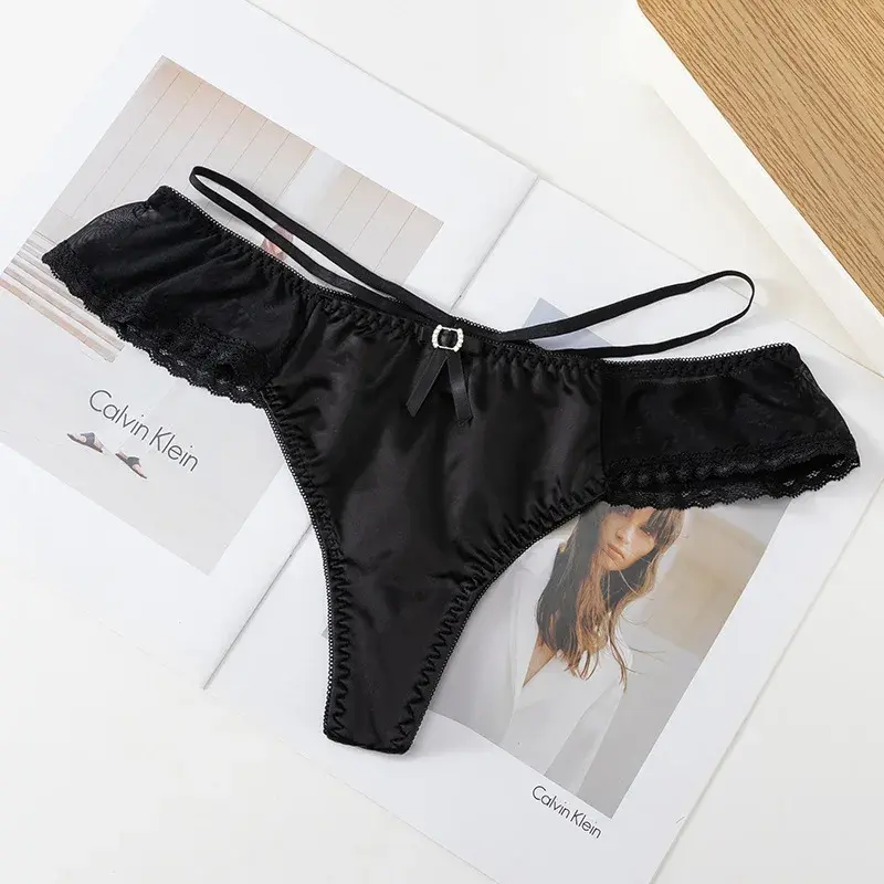 Women Lace String Tanga Hollow Out Thong Plus Size Cheeky Panties Stretch Briefs Lace Underwear