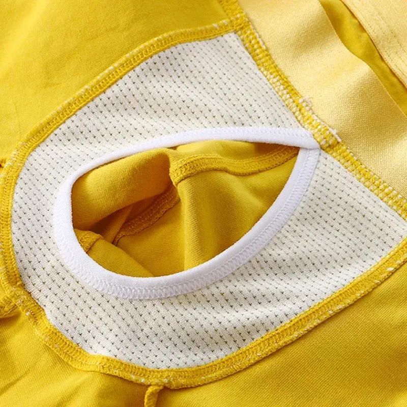 Open Front Underwear Men Cotton Sexy Men's Boxer Shorts Panties Breathable Pouch Bulge Underpants Male
