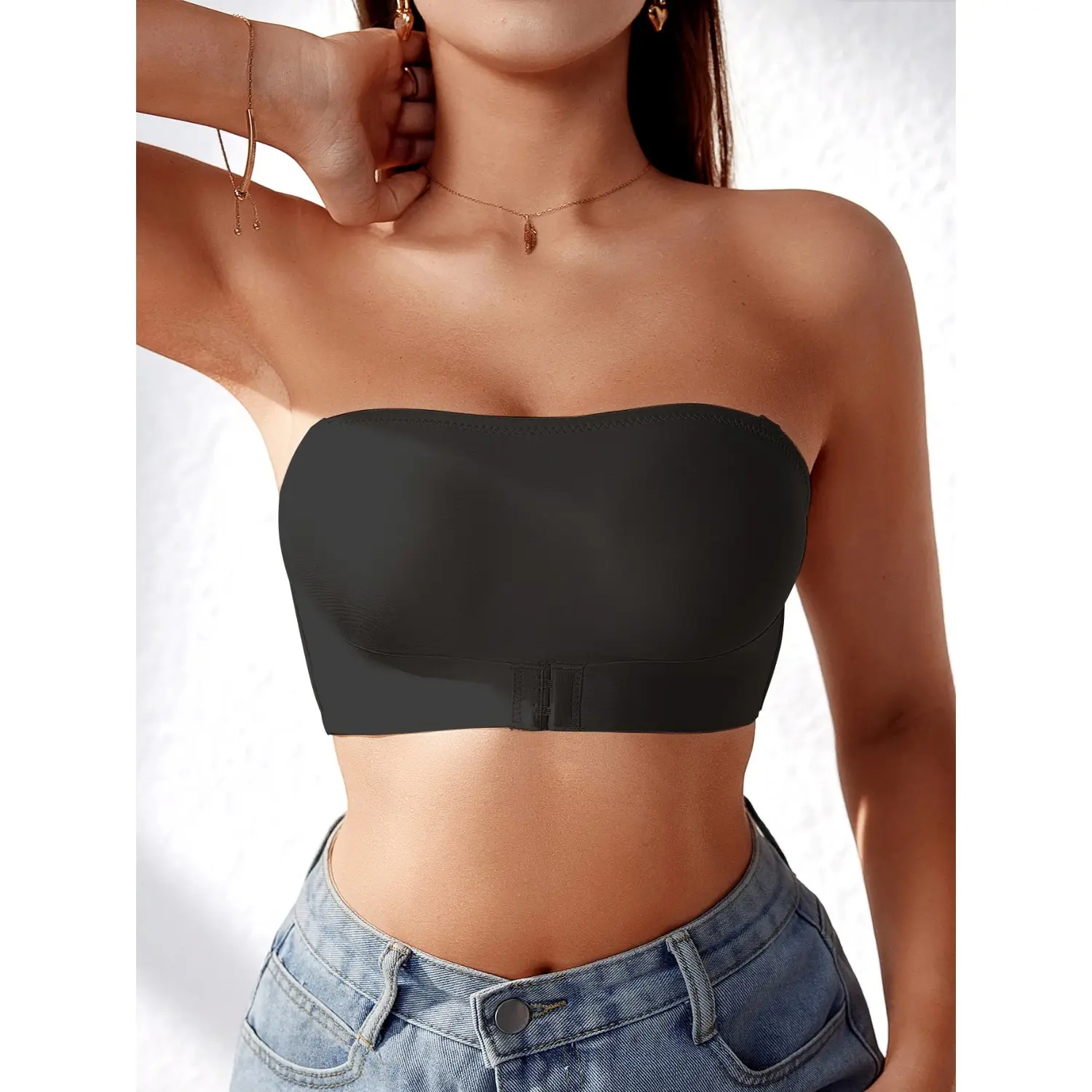 Invisible Strapless Bra For Women Wireless Push Up Non Slip Wedding Brassiere Big Breasts Underwear Sexy Lingerie