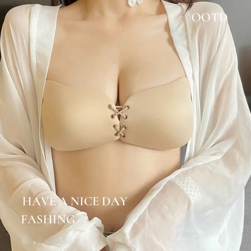 Seamless Self Adhesive Fly Bra Strapless Push Up Bra Wireless Stick On Sexy Lingerie Invisible Silicone Sexy bra For Women Girl