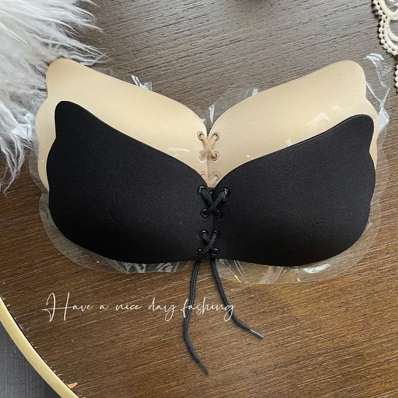 Seamless Self Adhesive Fly Bra Strapless Push Up Bra Wireless Stick On Sexy Lingerie Invisible Silicone Sexy bra For Women Girl