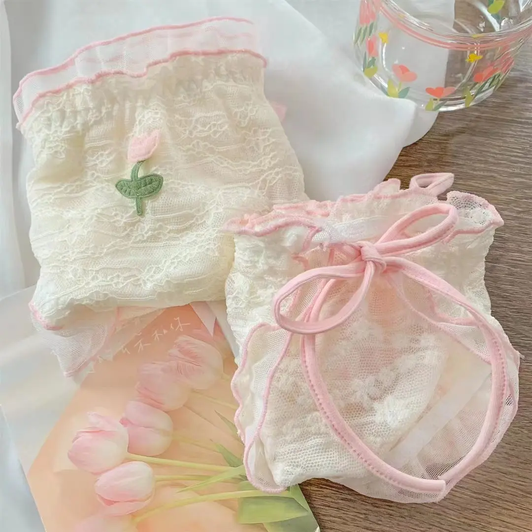 Sexy Japanese Girls Lingerie Women's Panties Underwear High Split Frenulum ropa interior femenina Lace Femenina Ladys Sexy
