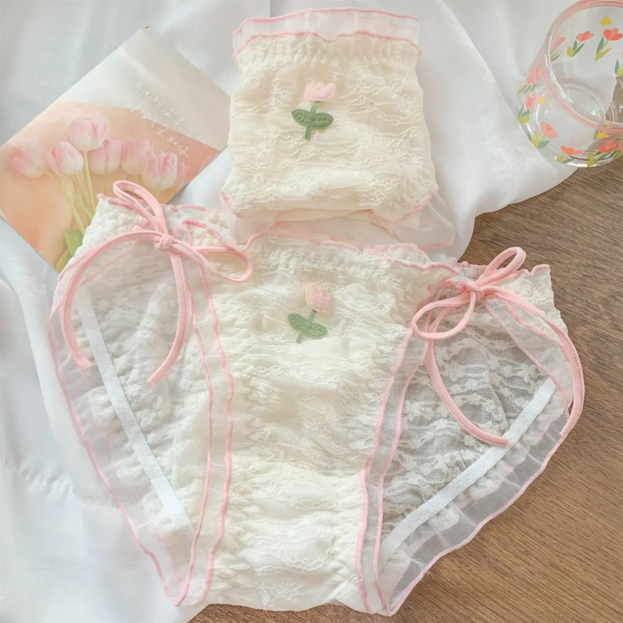 Sexy Japanese Girls Lingerie Women's Panties Underwear High Split Frenulum ropa interior femenina Lace Femenina Ladys Sexy