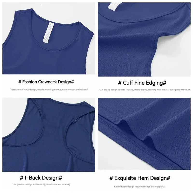 Men Sport Vest Outdoor Running Exercise Training Quick Dry Fitness Tops Jogging Sleeveless Shirt Basketball Racerback Singlets