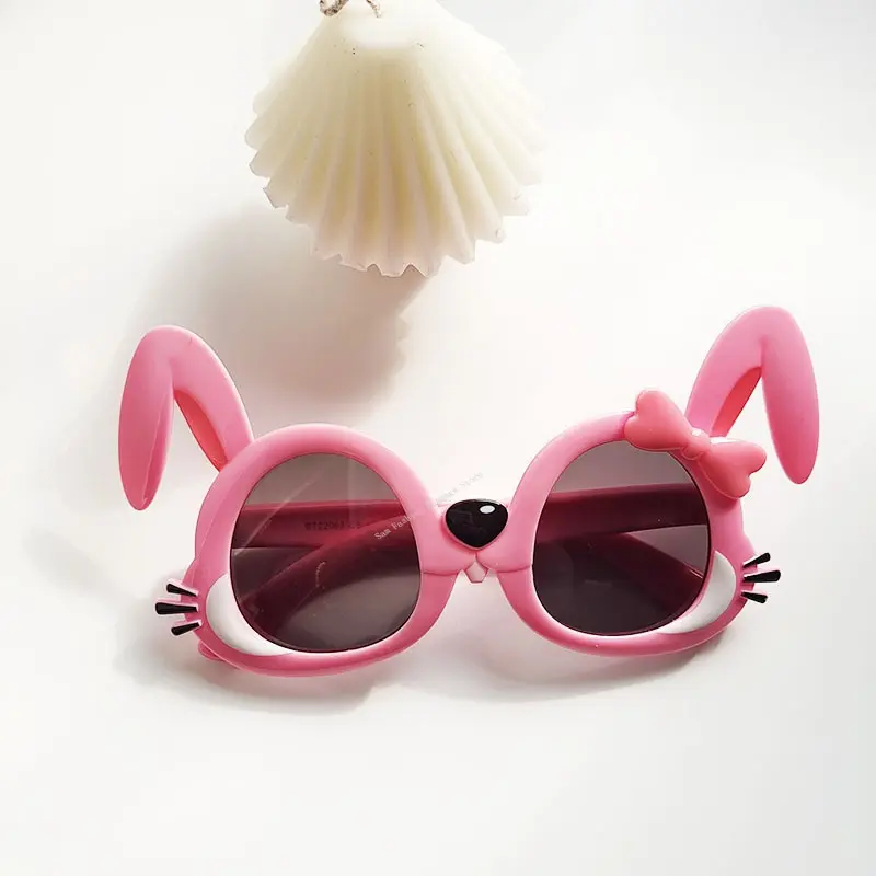 Kids Sunglasses Cartoon Bunny Shape Sun Glasses Trendy Children's Outdoor Shades UV400 Protective Easter Party Funny Photo Props
