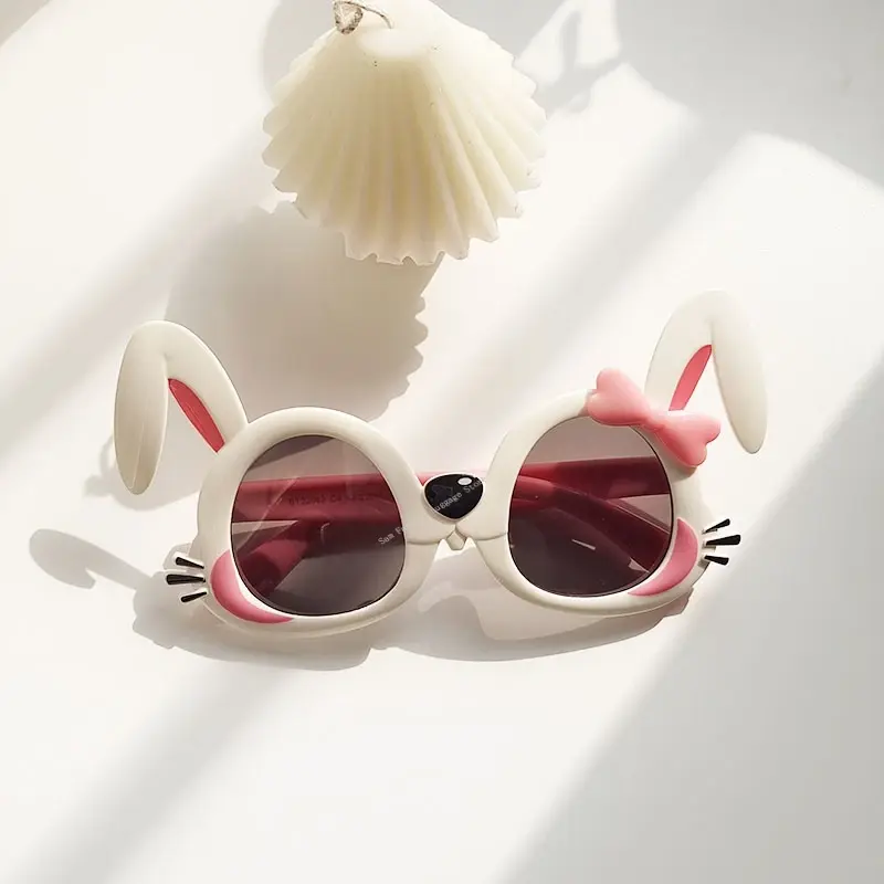 Kids Sunglasses Cartoon Bunny Shape Sun Glasses Trendy Children's Outdoor Shades UV400 Protective Easter Party Funny Photo Props