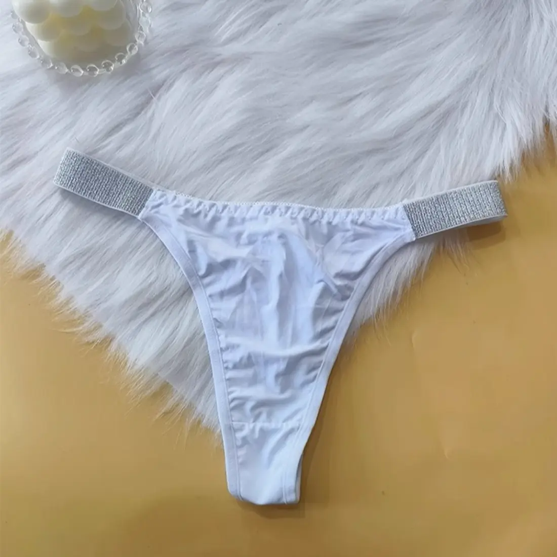 Sexy Panties Women Thongs Rhinestones Letter Diamonds G-string Sports Thong Female Low Waist Shorts Briefs T-back Fitness