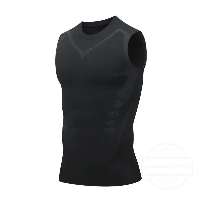 1 Piece High Elastic Sports Tight Tank Top Clothes Men Quick Dry T-shirt Fitness Basketball Running Training Bottoming