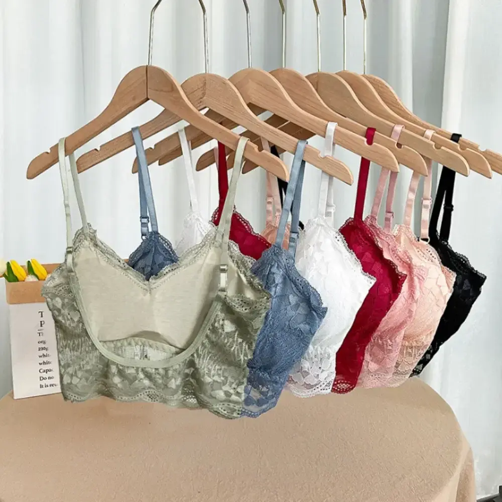 Open Back Bra Lace Bralette U Type Wirefree Boneless Brassiere Floral Women Top Backless Underwear Sexy Bras Sujetadores Mujer