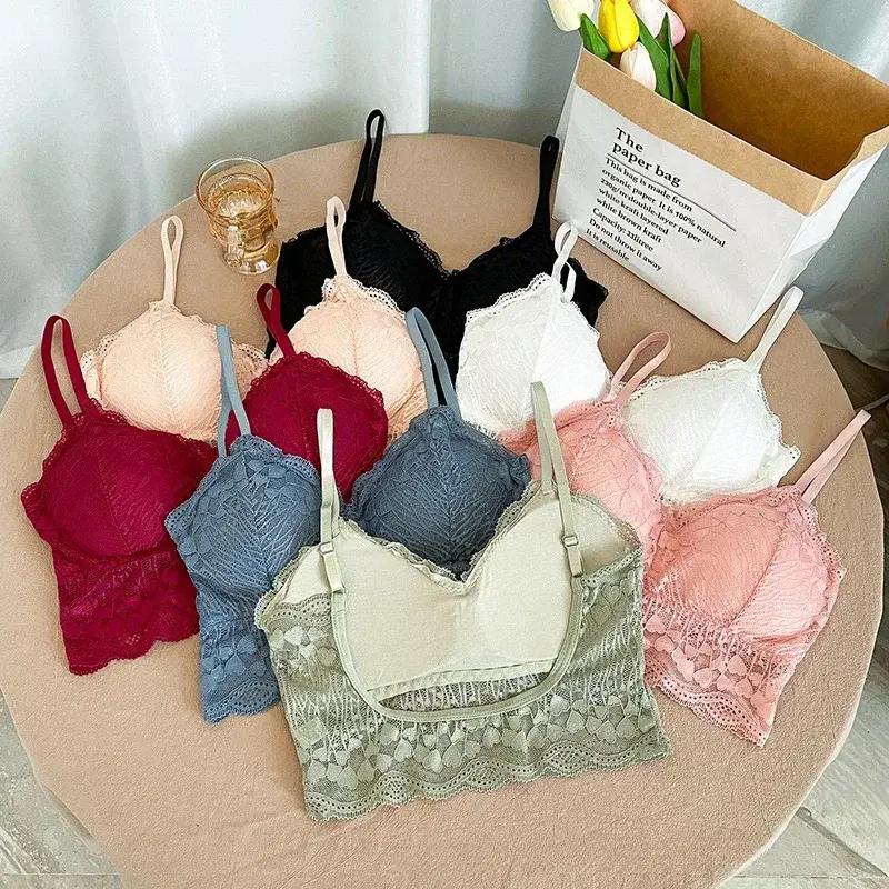 Open Back Bra Lace Bralette U Type Wirefree Boneless Brassiere Floral Women Top Backless Underwear Sexy Bras Sujetadores Mujer