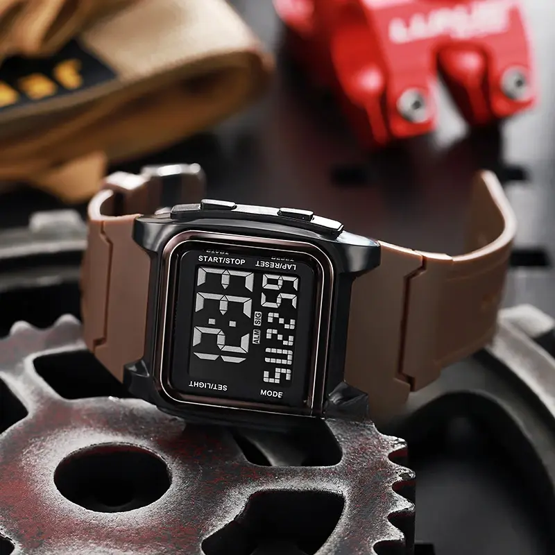 Men's Digital Watch 50M Waterproof Outdoor Sport Watch Date Multifunction Military Alarm Clock LED Wristwatch for Man Boy