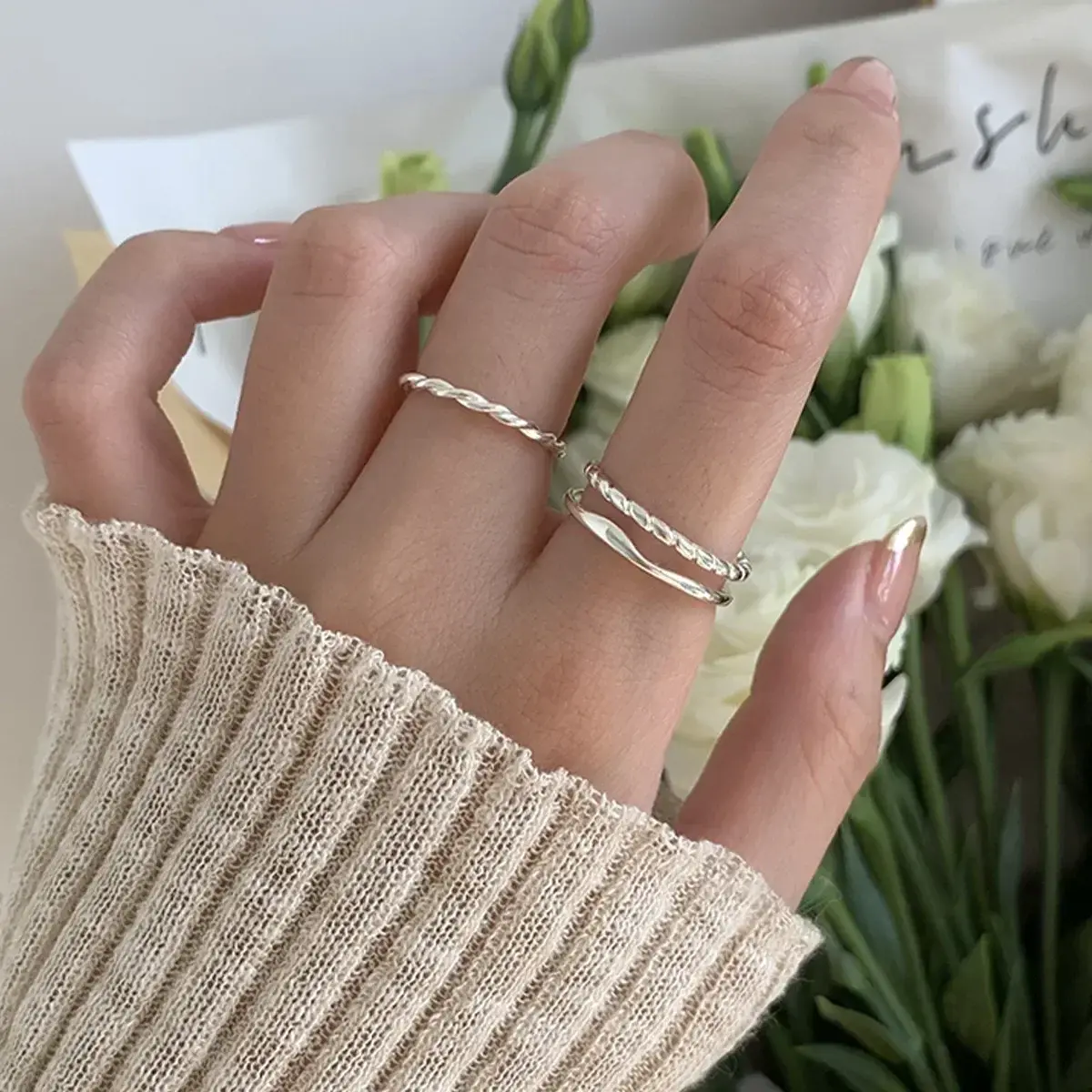 Pearl Rings for Women Niche Design High-end Index Finger Ring Ins Fashion Minimalist Temperament Personalized Party Jewelry Y2k