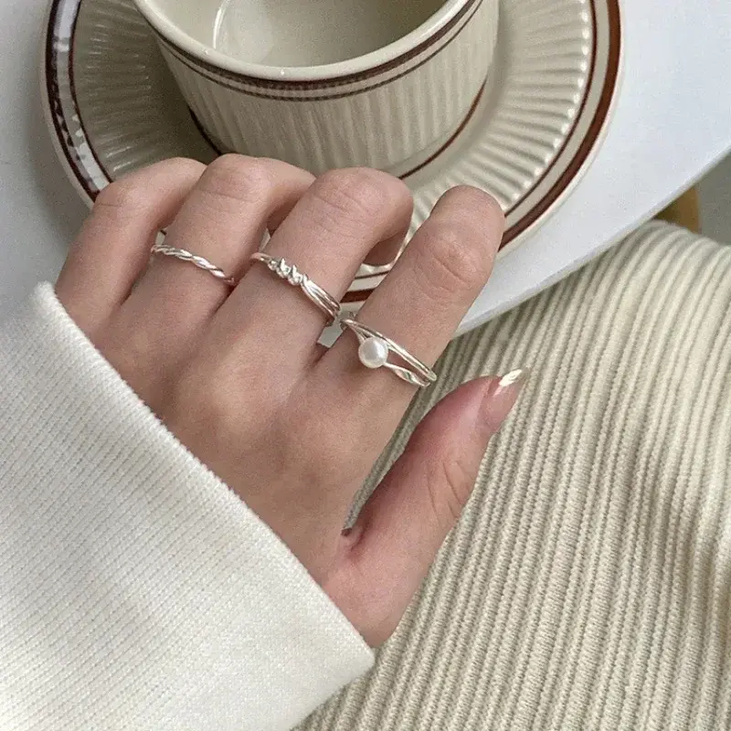 Pearl Rings for Women Niche Design High-end Index Finger Ring Ins Fashion Minimalist Temperament Personalized Party Jewelry Y2k