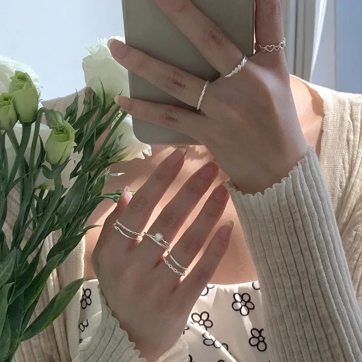 Pearl Rings for Women Niche Design High-end Index Finger Ring Ins Fashion Minimalist Temperament Personalized Party Jewelry Y2k