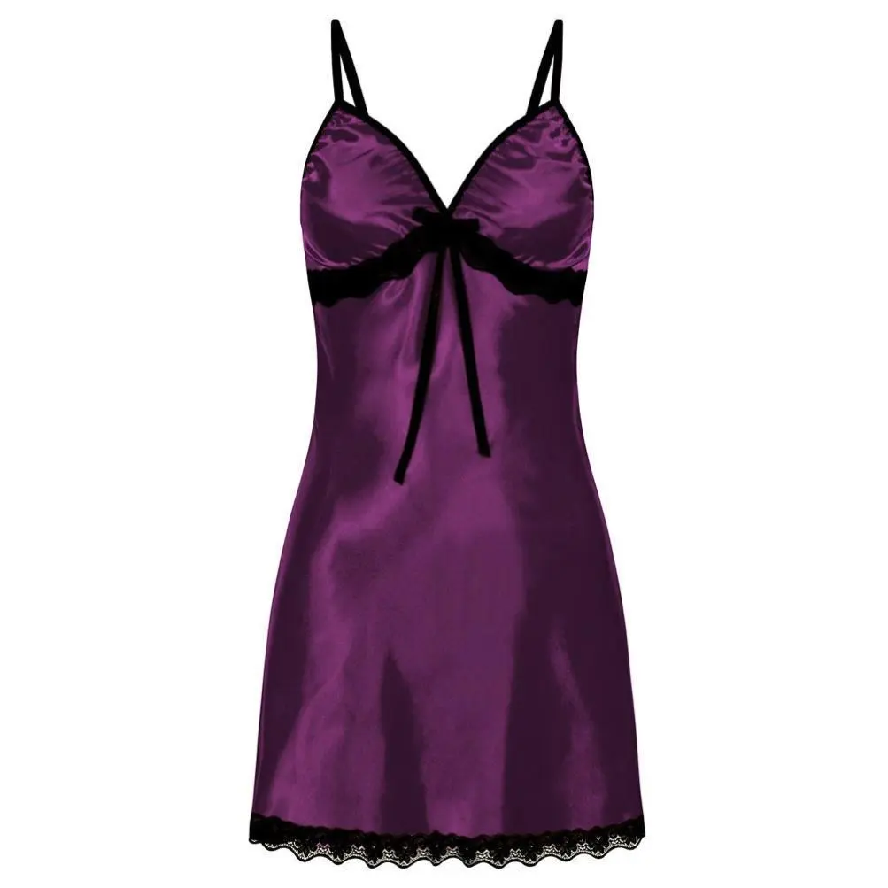Sexy Sleepwear Women Lace Silk Satin Night Dress Sleeveless Nighties V-neck Nightgown Plus Size 2XL Nightdress Summer Nightwear
