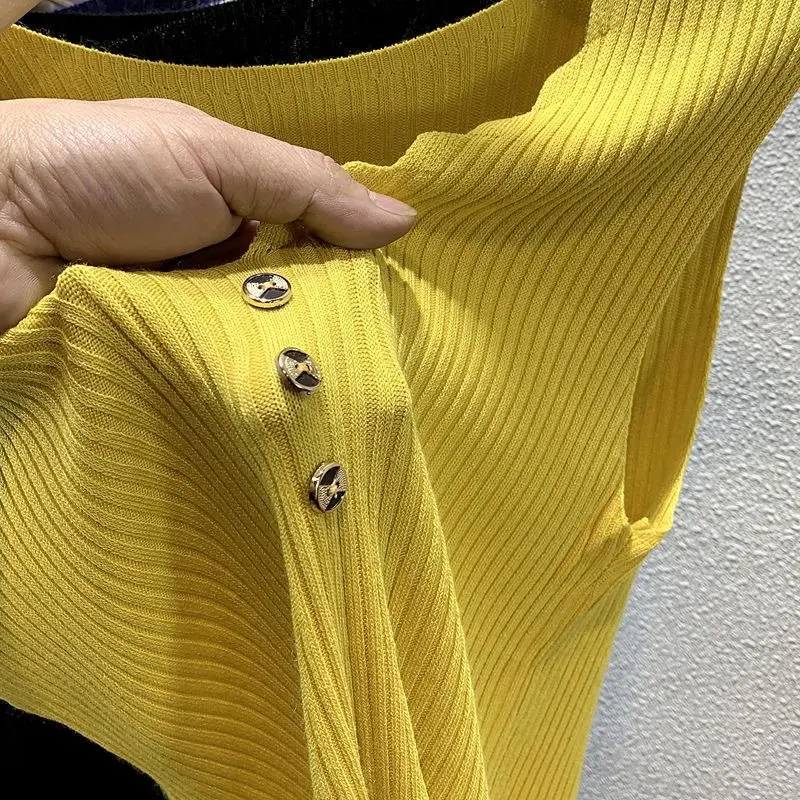 Knitted Vest Camisole Women Sexy Slim Tank Top Korean Casual V-Neck Strapless Backless Vest Summer Sleeveless Tops Female Tee