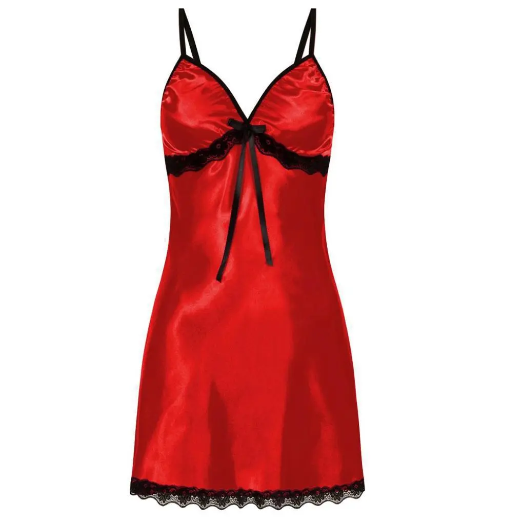 Sexy Sleepwear Women Lace Silk Satin Night Dress Sleeveless Nighties V-neck Nightgown Plus Size 2XL Nightdress Summer Nightwear