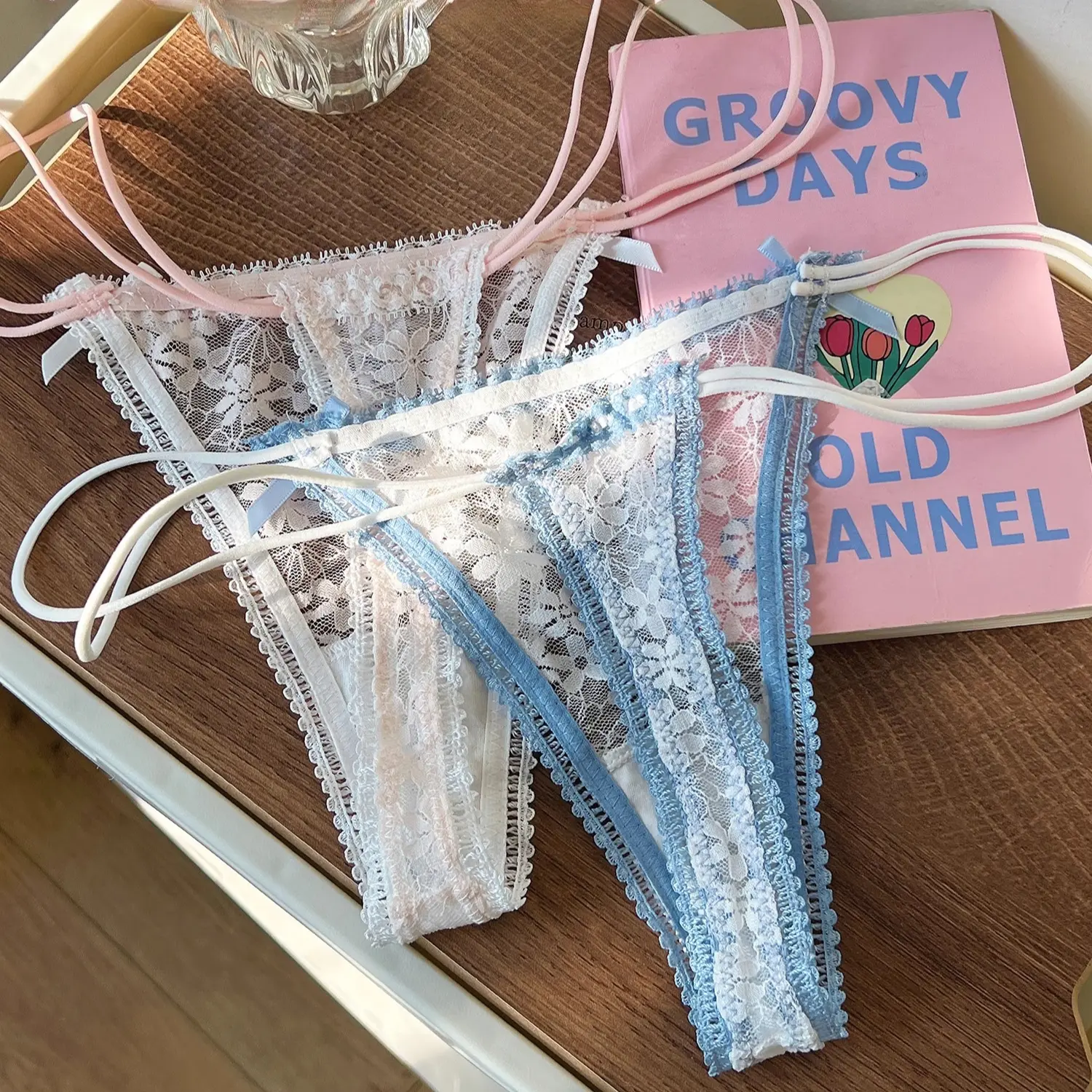 Lace Girls G String Sexy Panties Women Underwear Briefs Hollow Out Thong High Quality Transparent Underpants Lingerie Intimates