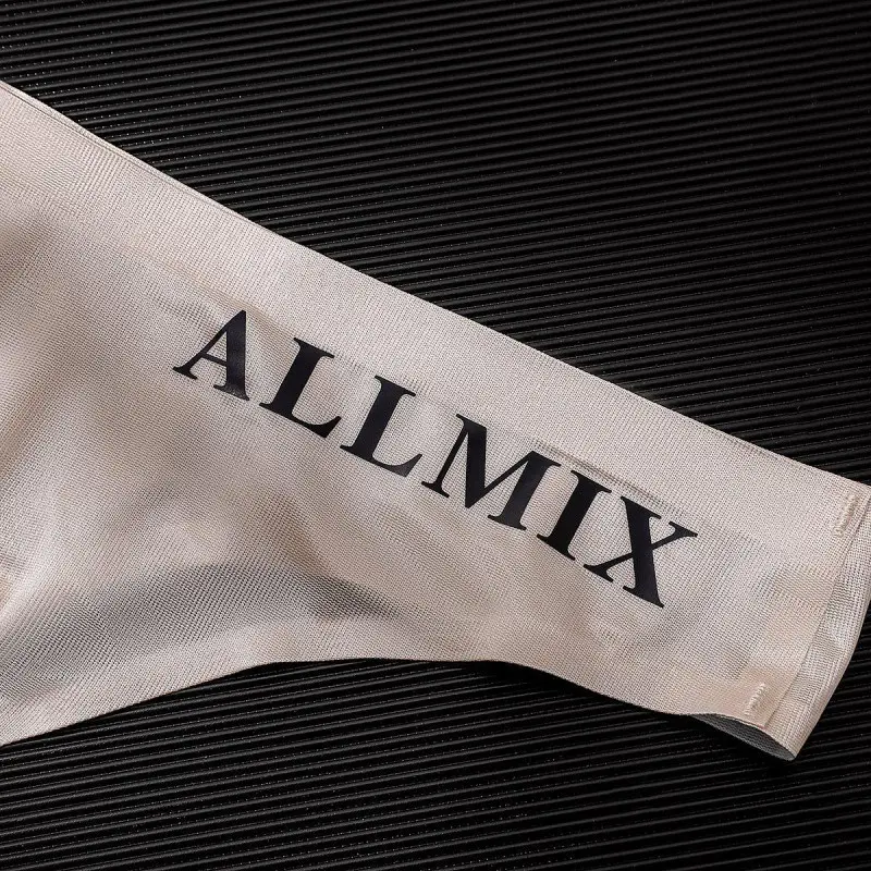 Sexy Transparent Underwear Men Sports Letter Thin Hip Panties G-Strings Ice Silk Low Waist Seamless Thongs