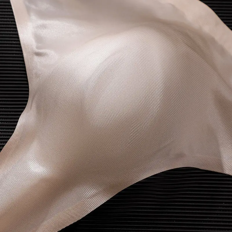 Sexy Transparent Underwear Men Sports Letter Thin Hip Panties G-Strings Ice Silk Low Waist Seamless Thongs