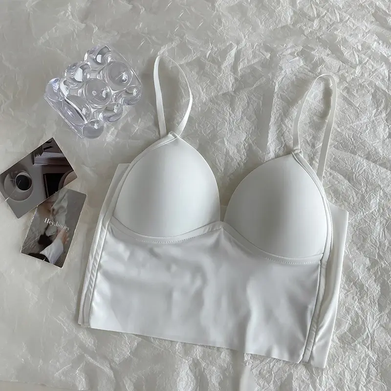 Camisole Women Slim Solid Basic Classic Simple Daily Summer Female Leisure Padded Popular Comfortable Tops College All-match New