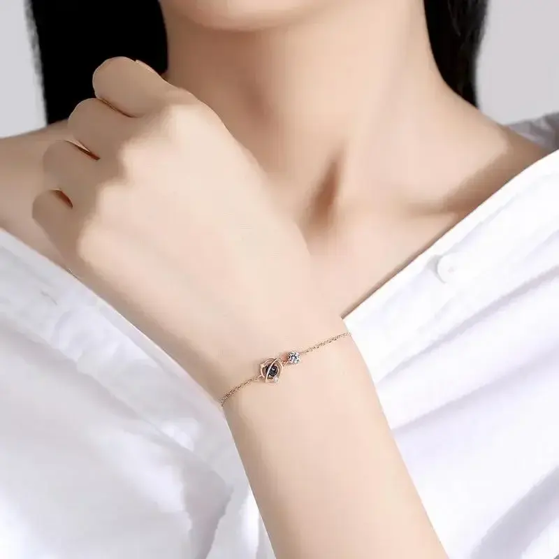 Romantic Planet Charm Bracelet Women Universe Galaxy Solar System Wristband Valentine's Day Gift Fashion Jewelry Accessories