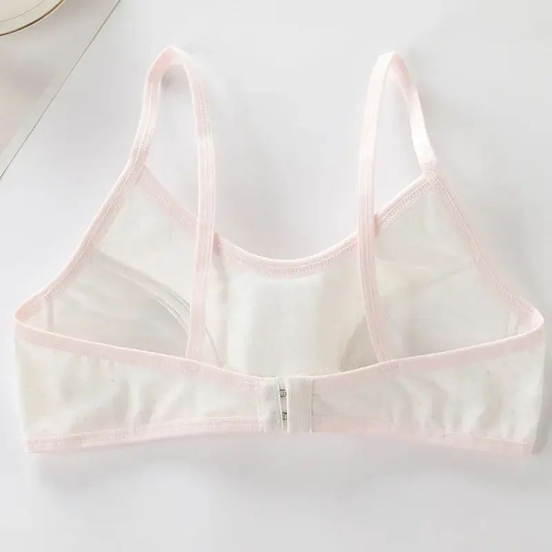 Girls Cotton Without Steel Ring Wrapped Chest Vest Comfort Bra Underwear Sports Puberty Underwear Bra 8-14Year