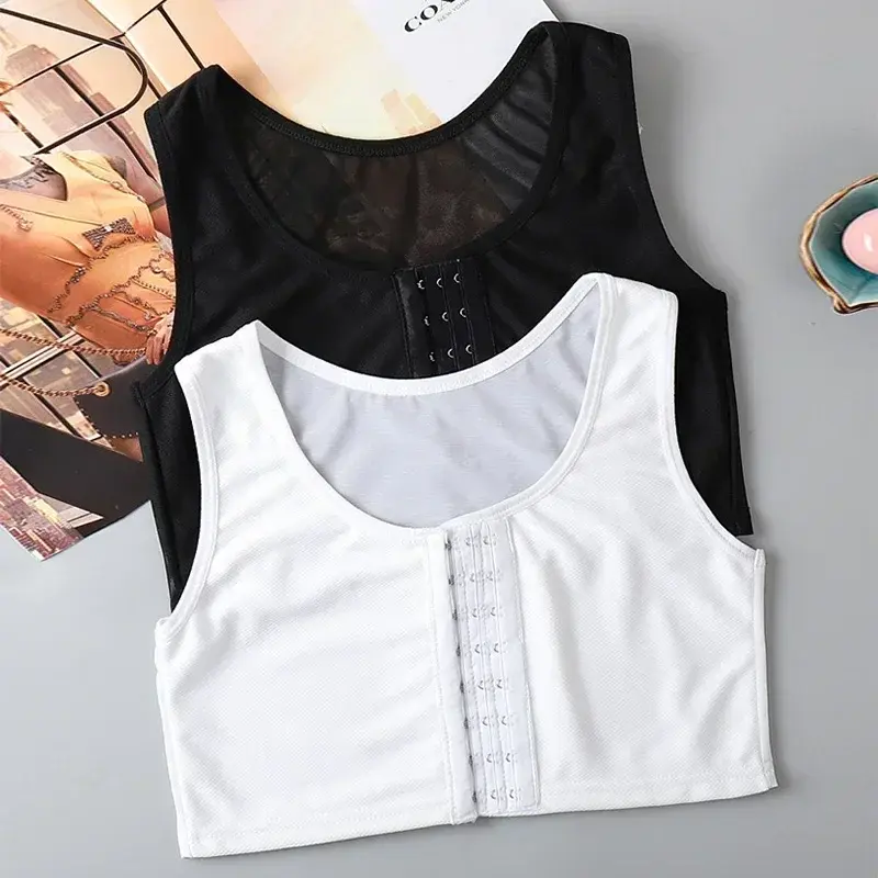 Women Front Closure Post Surgery Compression Everyday Bras for Mastectomy Support with Adjustable Straps Wirefree