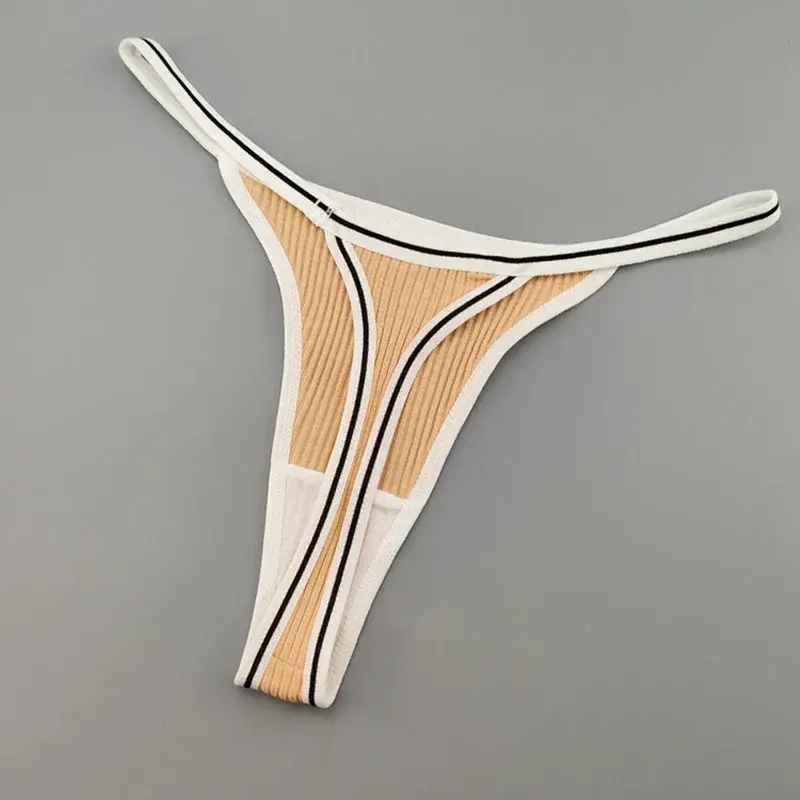 Stretch Thin-belt Solid Thong 100% Cotton Breathable G-String Sexy Low Waist T-back Panties Seamless Lifting Hips Underwear
