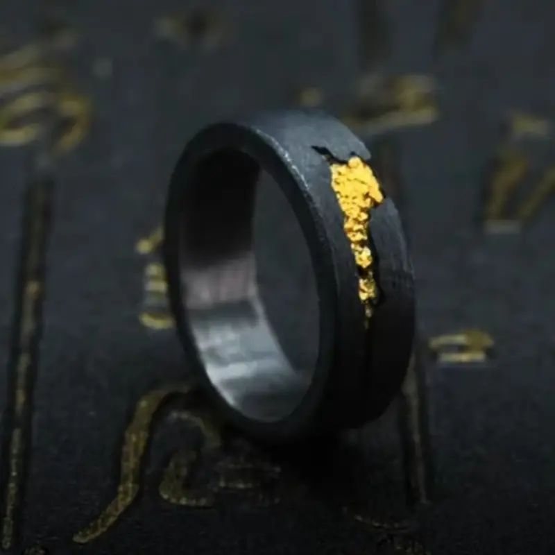 Retro Carved Light Painting Ring For Women Men Vintage Handmade Open Ring Punk Gothic Accessories Designer Jewelry Love Gift