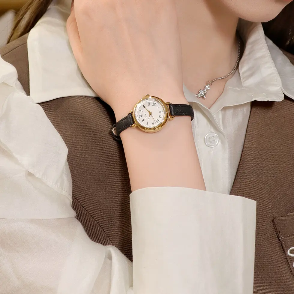Simple Women's Watches Small Round Girl's Belt Watches Quartz Wristwatches Women's Watch Gift Reloj Para Mujer Women Watch