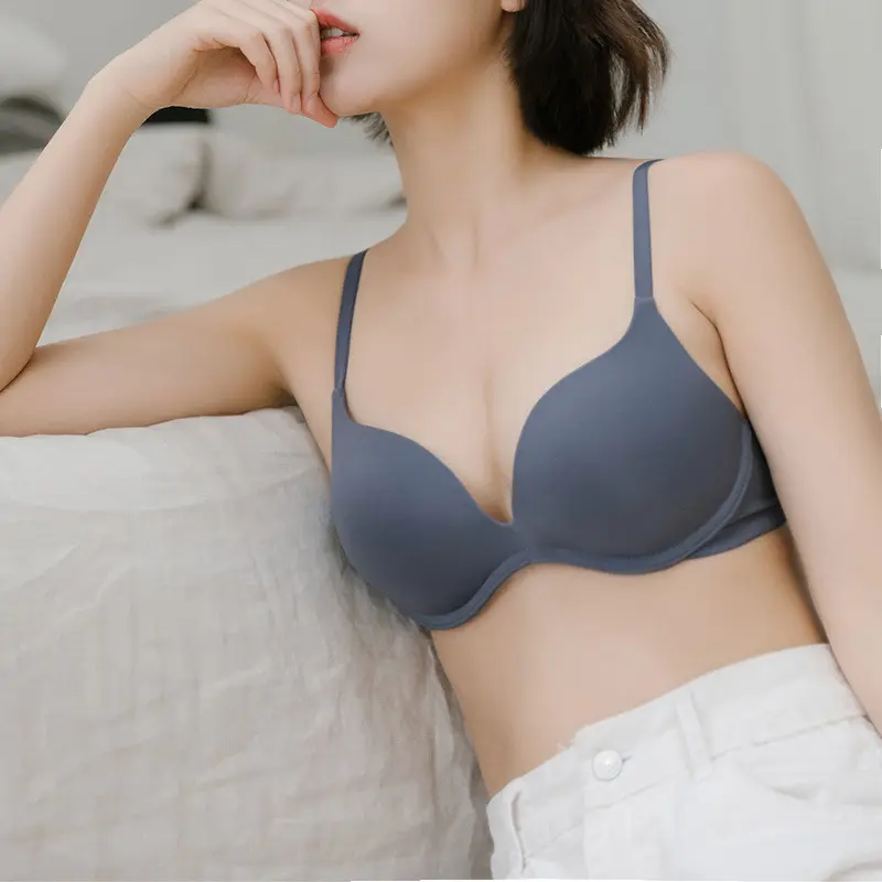 Women No Wire Push Up Seamless Bra Underwear Girls Students Breathable Thin Solid Bras Female's Bra Breathable Gathered