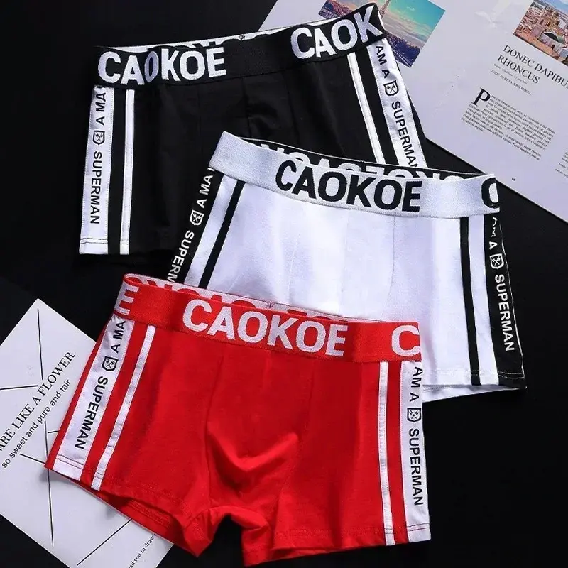 Men's Underwear Men's Boxer Briefs Comfortable Breathable Sexy Men's Shorts Solid Color Boxer Briefs Men Panties Shorts Cotton