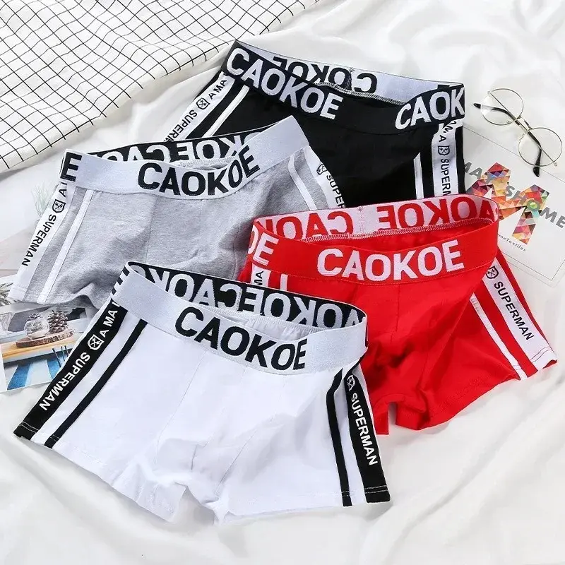 Men's Underwear Men's Boxer Briefs Comfortable Breathable Sexy Men's Shorts Solid Color Boxer Briefs Men Panties Shorts Cotton