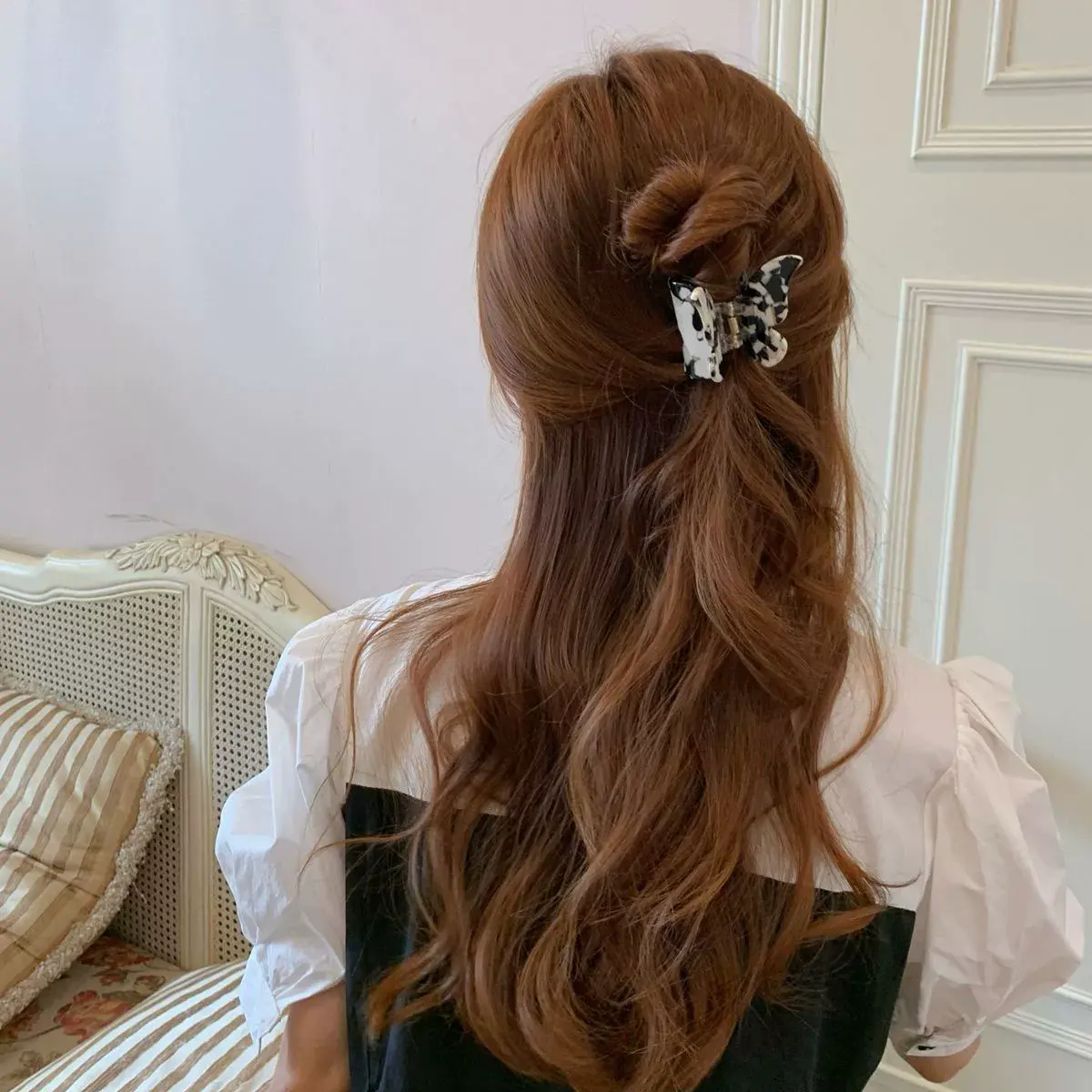 Korean Butterfly Shape Aurora Mini Hair Claw Women New Hair Clips Crab Claw Girls Ponytail Hairpin Barrette Hair Accessories