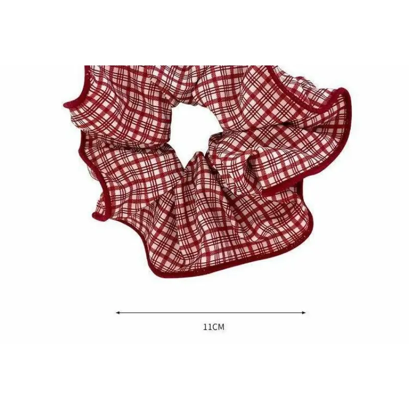 Print Heart Dot Plaid Large Intestine Scrunchie HairBands for Women Girls Hair Tie Sweet Hair Ornament Fashion Hair Accessories