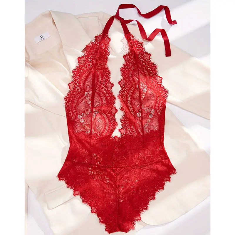Women Porn Body Sexy Lingerie Open Crotchless Erotic Costume Naughty Underwear Babydoll Dress Hot Lace Sexy Bodysuit Lingerie