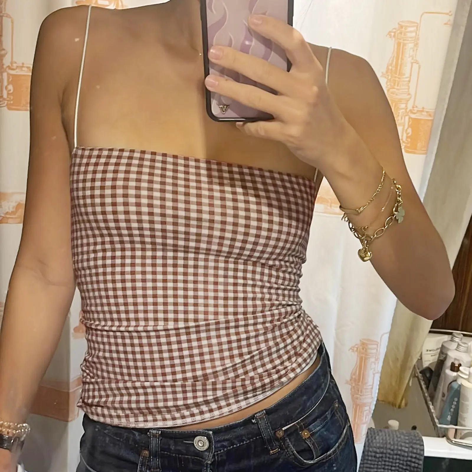 Women Pajamas Set 2 Pieces Loungewear Suits Plaid Spaghetti Strap Camisoles Tank Tops Buttons Shorts Sleepwear Outfits