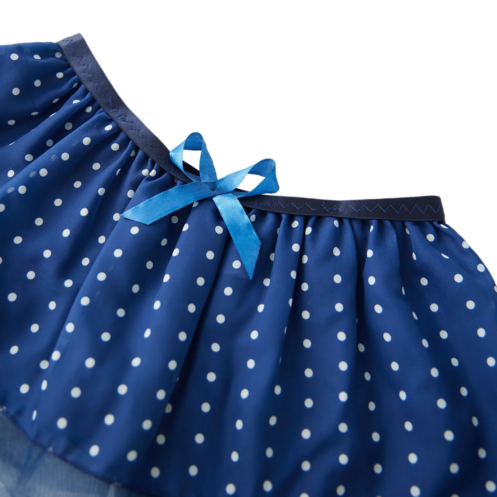 Women's Lingerie Outfits Off Shoulder Crop Tops + Dot Print Mini Skirt + Thong Babydoll Sleepwear