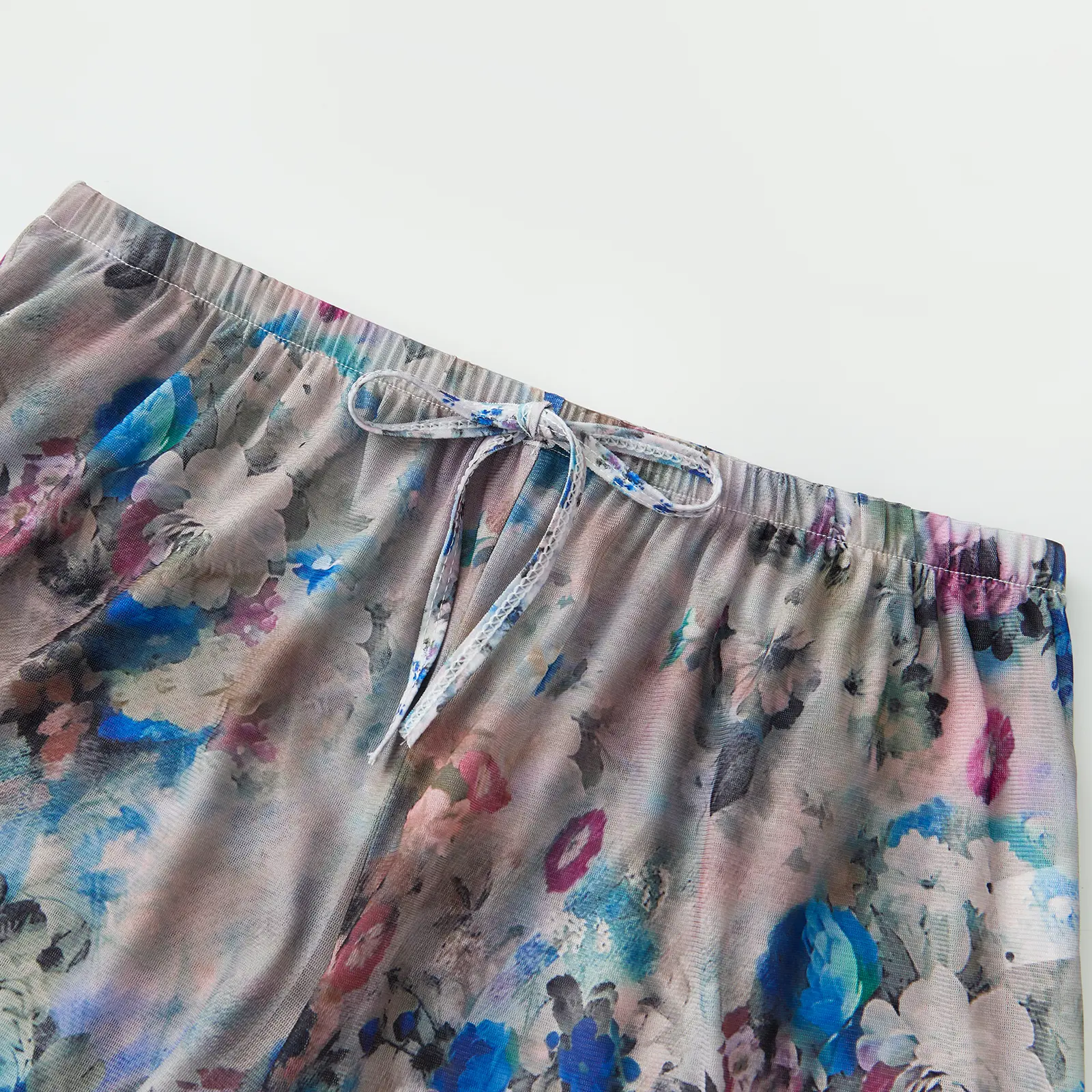 Women Pajama Set, Flower Print Tie-up Backless Camisole with Pants Sleepwear Loungewear