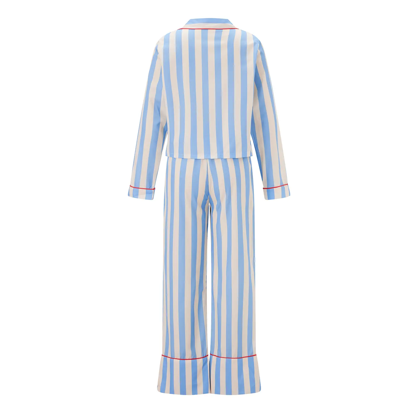 Women Pajamas Lounge Set Stripe Long Sleeve Shirts Tops and Pants 2 Piece Loungewear Outfits